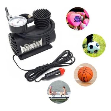 Imagem de Mini Compressor de Ar Portátil Automotivo com Medidor Pressão 300 psi 