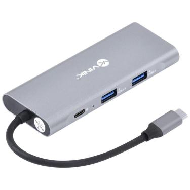 Imagem de Hub Usb Tipo C / Type C 7 Em 1 Com 3 Usb 3.0 + Leitor De Cartao Sd/tf + Hdmi + Tipo C Power Delivery