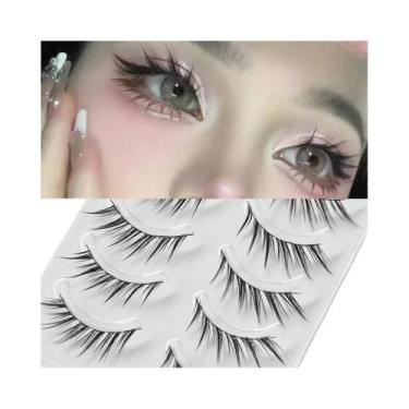 Imagem de Cílios Postiços 3D Cat Eye Com Efeito Natural, 5 Pares, Macios, 11-13m