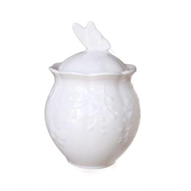 Imagem de Açucareiro De Porcelana Butterfly Flowers Borboletas 13cm Lyor