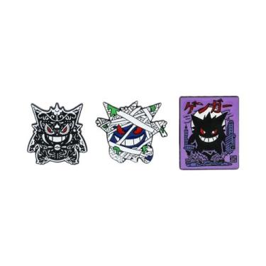 Imagem de Conjunto De Broches De Desenho Animado Gengar, 3 Peças, Pin De Esmalte