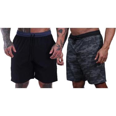 Imagem de Kit 2 Bermudas em Tactel Com Elastano MXDConceito Com Bolsos-Masculino
