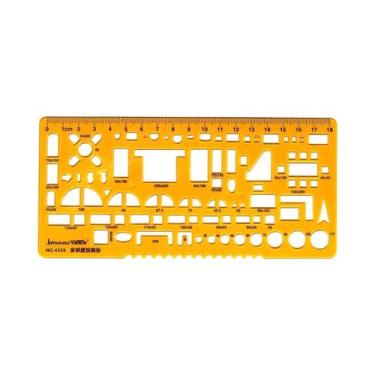Imagem de Régua Circular Oval De Resina K Durável Para Desenho, Medição E Gabari