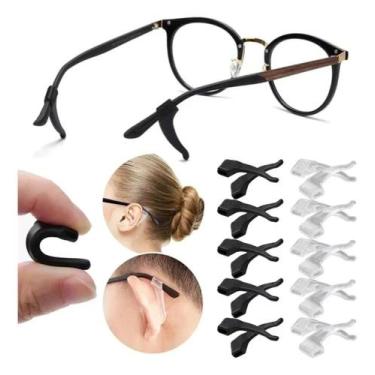 Imagem de 10 Trava Silicone Antideslizante Suporte Para Óculos Transp. - Palaziu