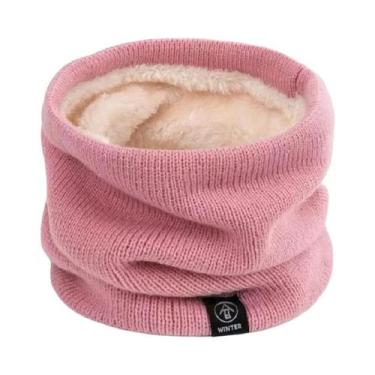 Imagem de Cachecol Feminino De Inverno Em Pelúcia E Lã Grossa, Aquecedor De Pesc