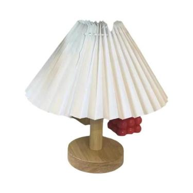 Imagem de Luminária De Mesa Dobrável Plissada Nórdica 5V USB 220V Luz Noturna Pa