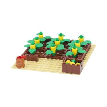 Imagem de Blocos De Montar MOC: Placa Base Clássica Para Jardim De Frutas (Maçã,