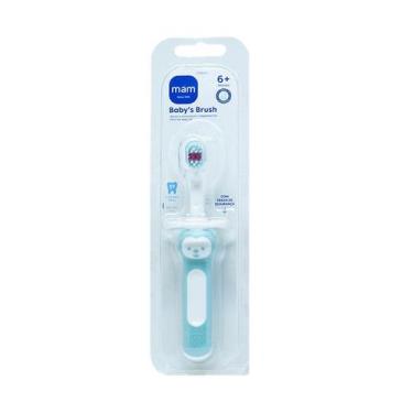 Imagem de Escova Dental MAM Babys Brush Cor Azul, Azul