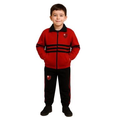 Imagem de Conjunto Infantil Flamengo Agasalho Microfibra Oficial