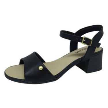 Imagem de Sandália Feminina Salto Médio Bloco Confortavel Comfortflex-Feminino