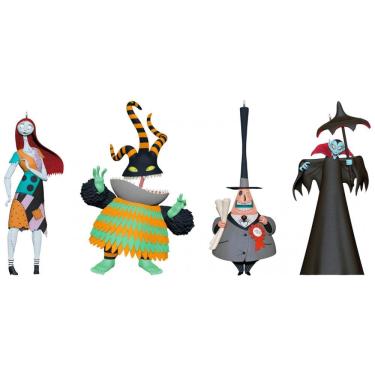 Imagem de Conjunto 4 Enfeites Halloween Hallmark Keepsake 2025 Disney O Estranho Mundo de Jack -...