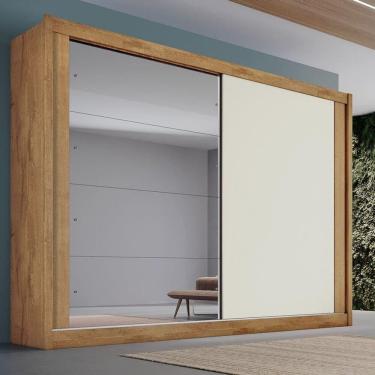 Imagem de Guarda Roupa Casal Espelho 2 Portas 4 Gavetas Creta Europa