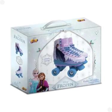Imagem de Patins Frozen 4 Rodas Tamanho 35-36 Infantil - Fun F0165-7 - Fun Divir