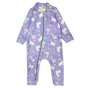 Imagem de Macacão Boucle Peluciado Bebê Com Zíper Estampado Inverno - Fofotinhos