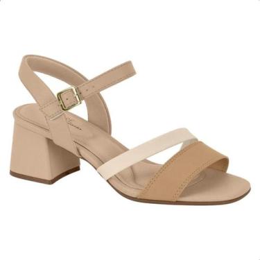 Imagem de Sandália Ortopédica Modare Ultraconforto Salto Bloco, 38, Tan, Bege, C