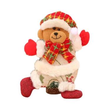 Imagem de Bonecos De Pelúcia De Papai Noel, Boneco De Neve E Rena Para Decoração