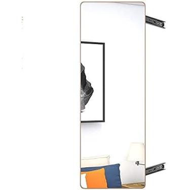 Imagem de Armário Com Espelho De Corpo Inteiro Retrátil Push-pull Armário De Espelho Giratório Deslizante Dobrável Embutido Com Espelho De Corpo Inteiro Retrátil Invisível Extraível,Pleasant63