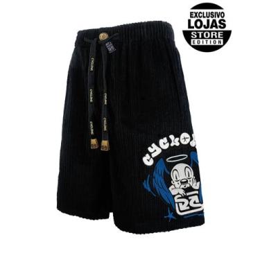 Imagem de (LANÇAMENTO) Bermuda Cyclone Veludo Relax Urban Angel, Preto, G