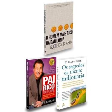 Imagem de Kit com 3 livros Pai Rico Pai Pobre, Robert Kiyosaki + Os Se - Congrat