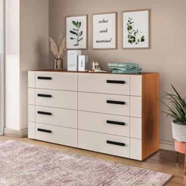 Imagem de Cômoda 8 Gavetas 150cm Com Design Sofisticado E Acabamento Em Pintura 