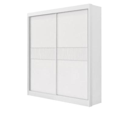 Imagem de Guarda Roupa 2 Portas 3 Gav - Santorini Ripado-Branco D'Doro - Móveis 