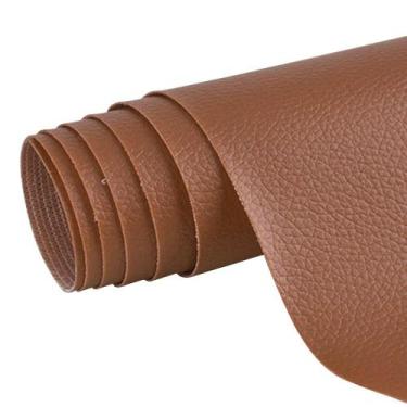 Imagem de Adesivo Marrom Couro 50x137cm Envelopamento Cozinha Moveis - Open Star