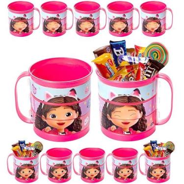 Imagem de Kit 10 Caneca Casa Mágica da Gabby Decoração Festa Infantil - Plasútil