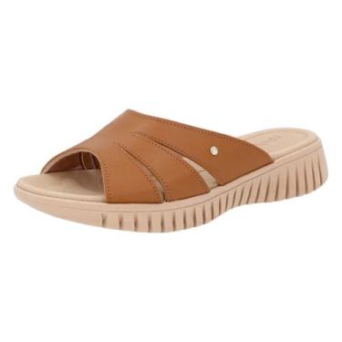 Imagem de Chinelo Feminino Confortavel Casual Leve Resistente Usaflex, Tan, 37