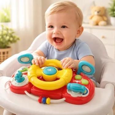 Imagem de Volante Infantil Brinquedo Interativo Som Luzes Coordenação Motora Dir