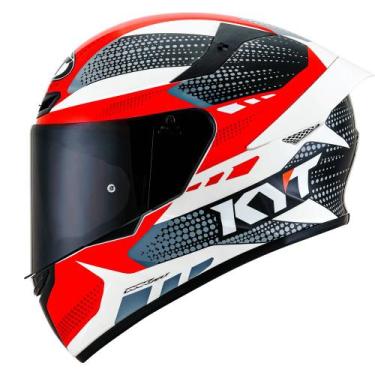 Imagem de Capacete KYT TT Course Gear Preto e Vermelho, 62