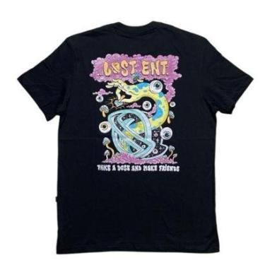 Imagem de Camiseta Lost 22512813 Make Friends - Preto Tamanho Camiseta:G-Masculino