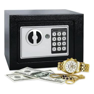 Imagem de Cofre Eletrônico Teclado Senha Digital 2 Chaves de Emergência Proteção