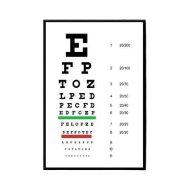 Imagem de Pôster Gráfico De Teste De Visão Snellen, Quadro De Optometria, Pintur