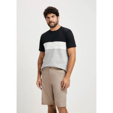 Imagem de Bermuda Básica Masculina Cargo Em Sarja - Hering, 036, Bege