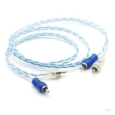 Imagem de Cabo rca injetado azul/prata transp 4mm 1metro svart