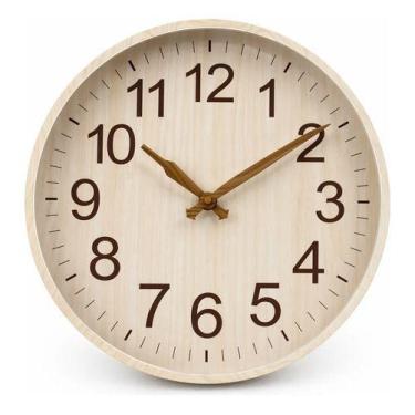 Imagem de Relógio De Parede 30cm Decorativo Madeira Redondo Sala - - Duarte Shop