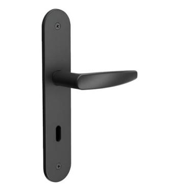 Imagem de Fechadura Porta Interna Preta Stillus 3f 40mm Espelho Inox