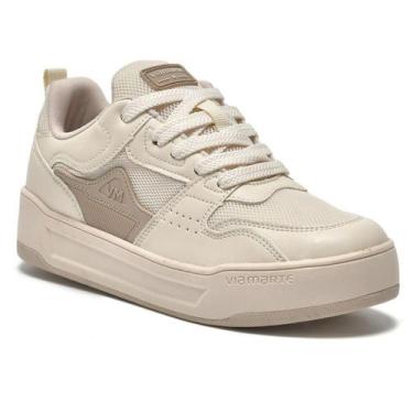 Imagem de Tenis Via Marte Feminino Chunky Flatform Plataforma 307-001 Marfim, 38