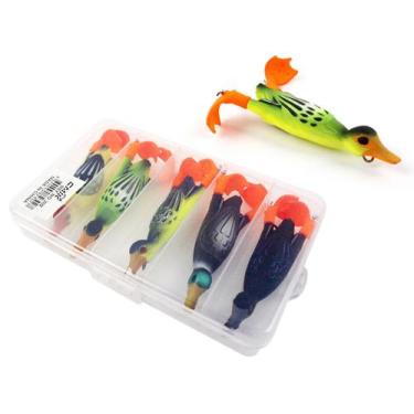 Imagem de Kit 5 Iscas Artificiais Patinhos 9,5cm + Estojo - Cmik