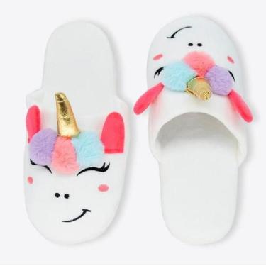 Imagem de Pantufa Chinelo Unicórnio 3d Fofinho Pelúcia Zona Criativa