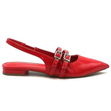 Imagem de Sapatilha Feminina Slingback Bico Fino Via Marte 144-002-01, Scarlet, 