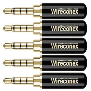 Imagem de Kit 05 Conectores P2 Trrs Linha Wc 2314 Wireconex