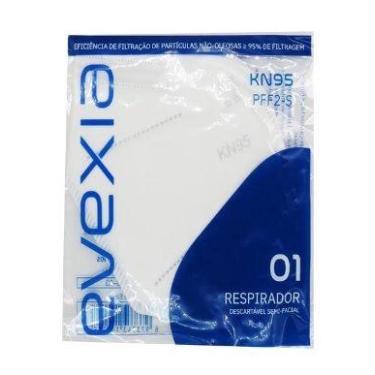 Imagem de Máscara KN95 Proteção Hospitalar Com Clip Nasal Branca PHARMA