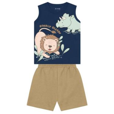 Imagem de Roupa Infantil Menino Criança Conjunto Camiseta Regata e Shorts Brandi