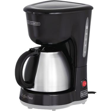 Imagem de Cafeteira Elétrica Black + Decker CM15-B2 Plástico Jarra Aço Inox 18 Xícaras 600W 220V