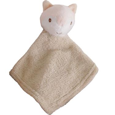 Imagem de Naninha Infantil para Meninas Raposa Coral Fleece 100% Poliéster 27x27cm Antialérgica Bene Casa