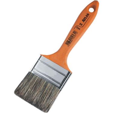 Imagem de Trincha Média de Cerdas Gris 1-2 395-1 para Tintas Látex e Acrílica Pincéis Atlas