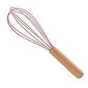 Imagem de BATEDOR DE OVOS DE SILICONE C/CABO DE BAMBU CHARMY ROSA 24,5cm - LYOR