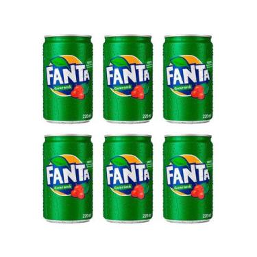 Imagem de Refrigerante Lata Fanta Guaraná 6 Unidades - 220ml