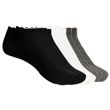 Imagem de Kit Pares de Meias Soquete 37 ao 43 Sapatilha Cano Curto Masculina Fem